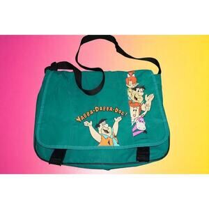 Vintage 1994 The Flintstones Yabba-Dabba-Doo! Messenger Bag | Cartoon Shoulder